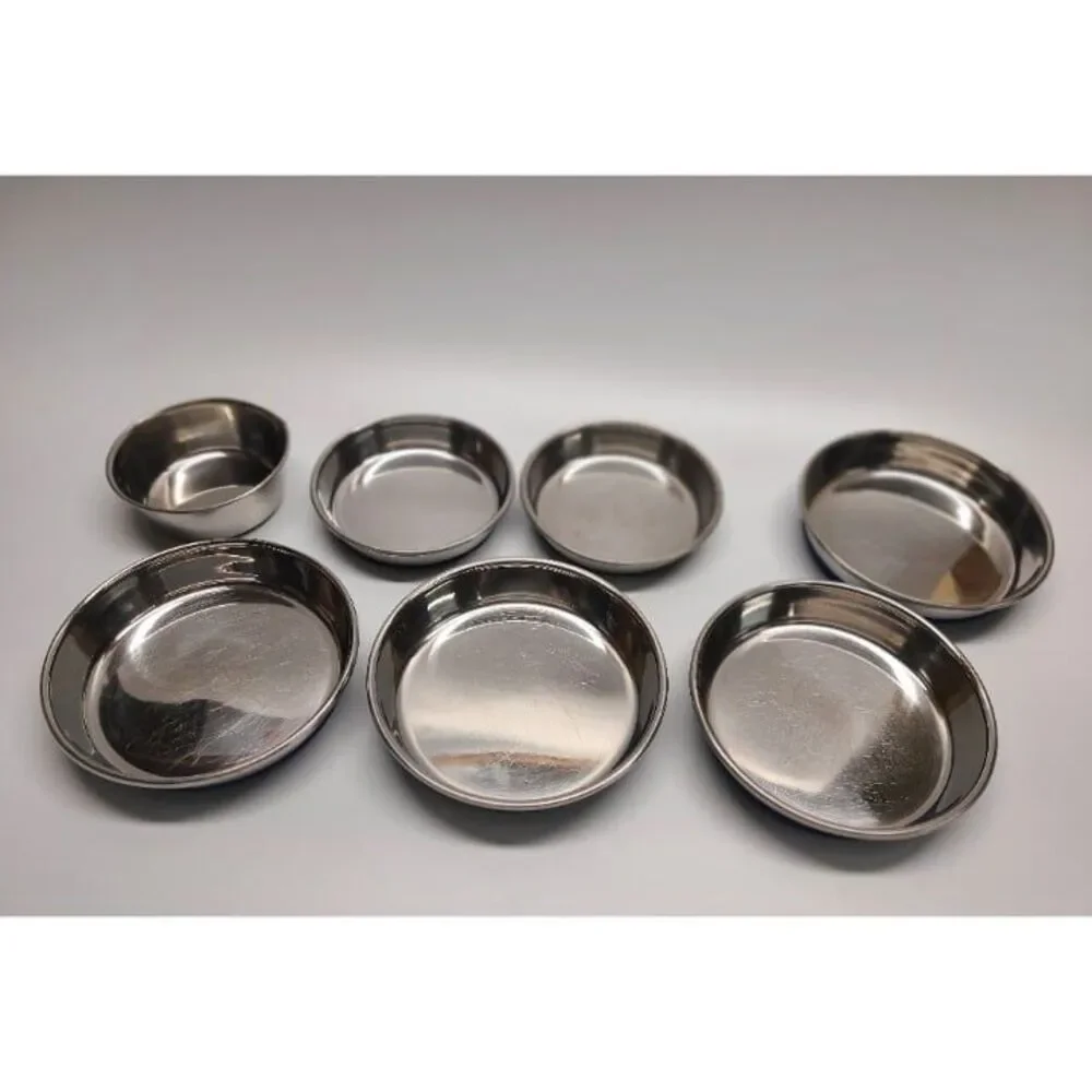 Set of 7 - Stainless Steel Pet Bowl Food Dishes 16 oz and 12 oz Cat Dog